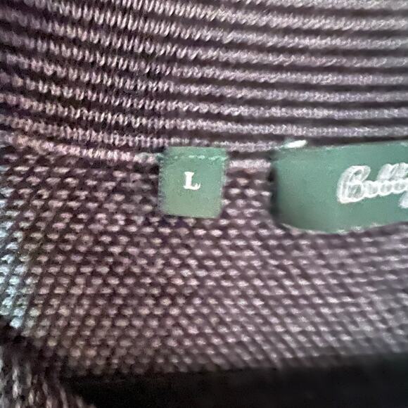 Bobby Jones Black and Grey Quarter Zip Merino Wool Sweater SZ L - Picture 4 of 6